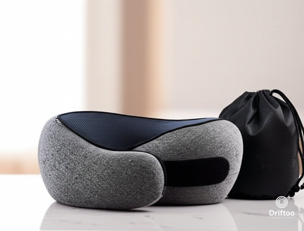 Driftoo™ Neck Pillow – Memory Foam Cushion for Airplanes, Cars & Naps