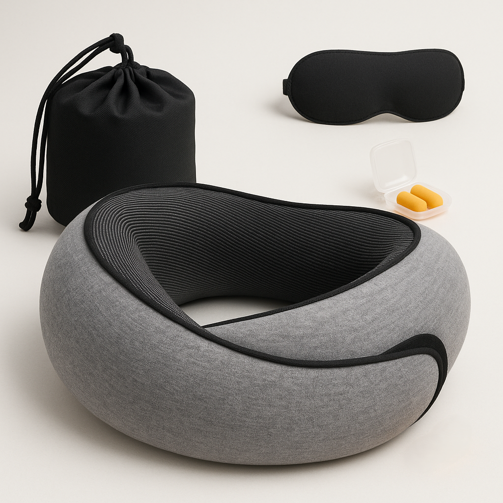 Driftoo™ Neck Pillow – Memory Foam Cushion for Airplanes, Cars & Naps