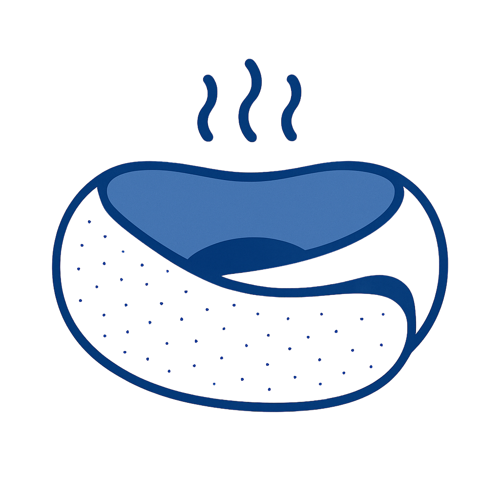 Illustration of Driftoo™ comfort pillow with memory foam design