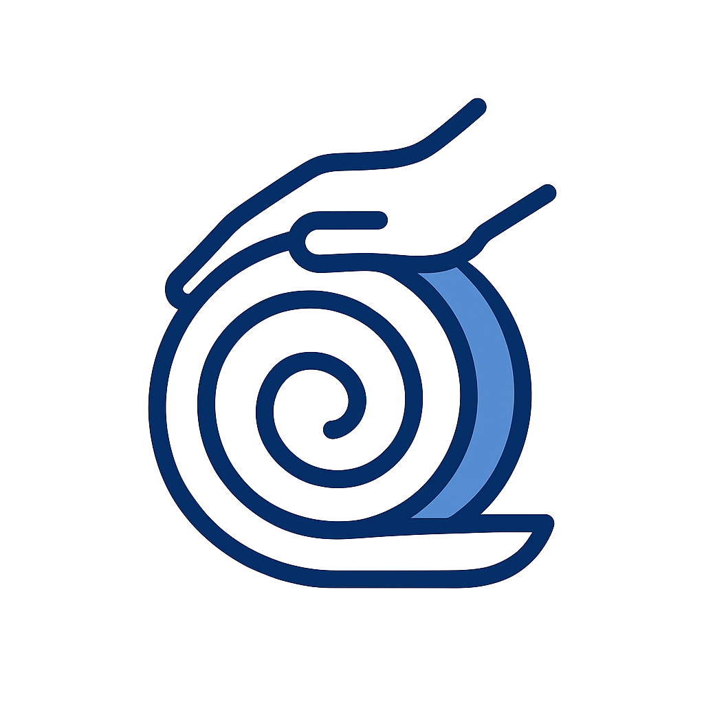 Icon of hand pressing soft memory foam, representing Driftoo™ comfort and flexibility